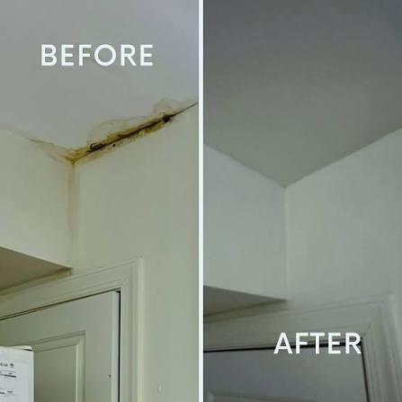 Stained ceiling repair